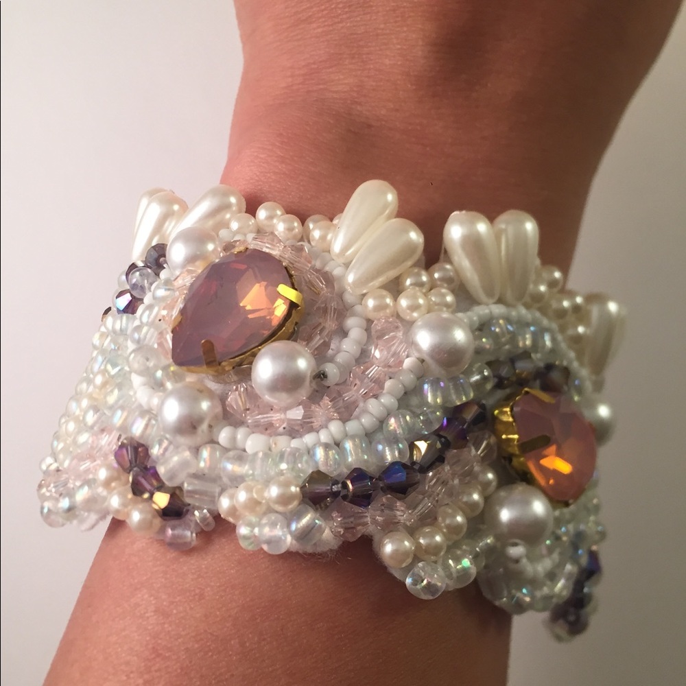 Purple-lavender Cuff Bracelet